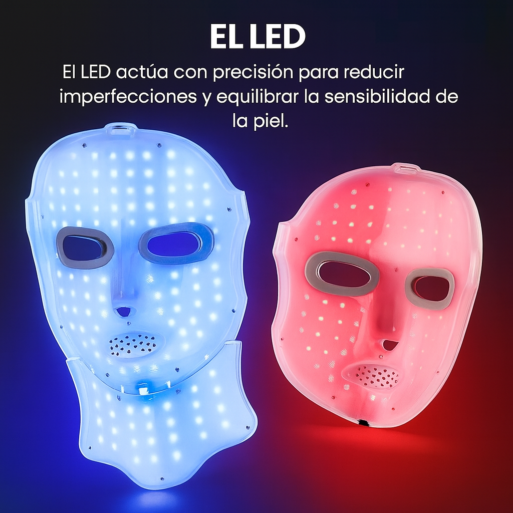 GlowLift™ – Máscara LED Facial & Cervical de Rejuvenecimiento Profundo