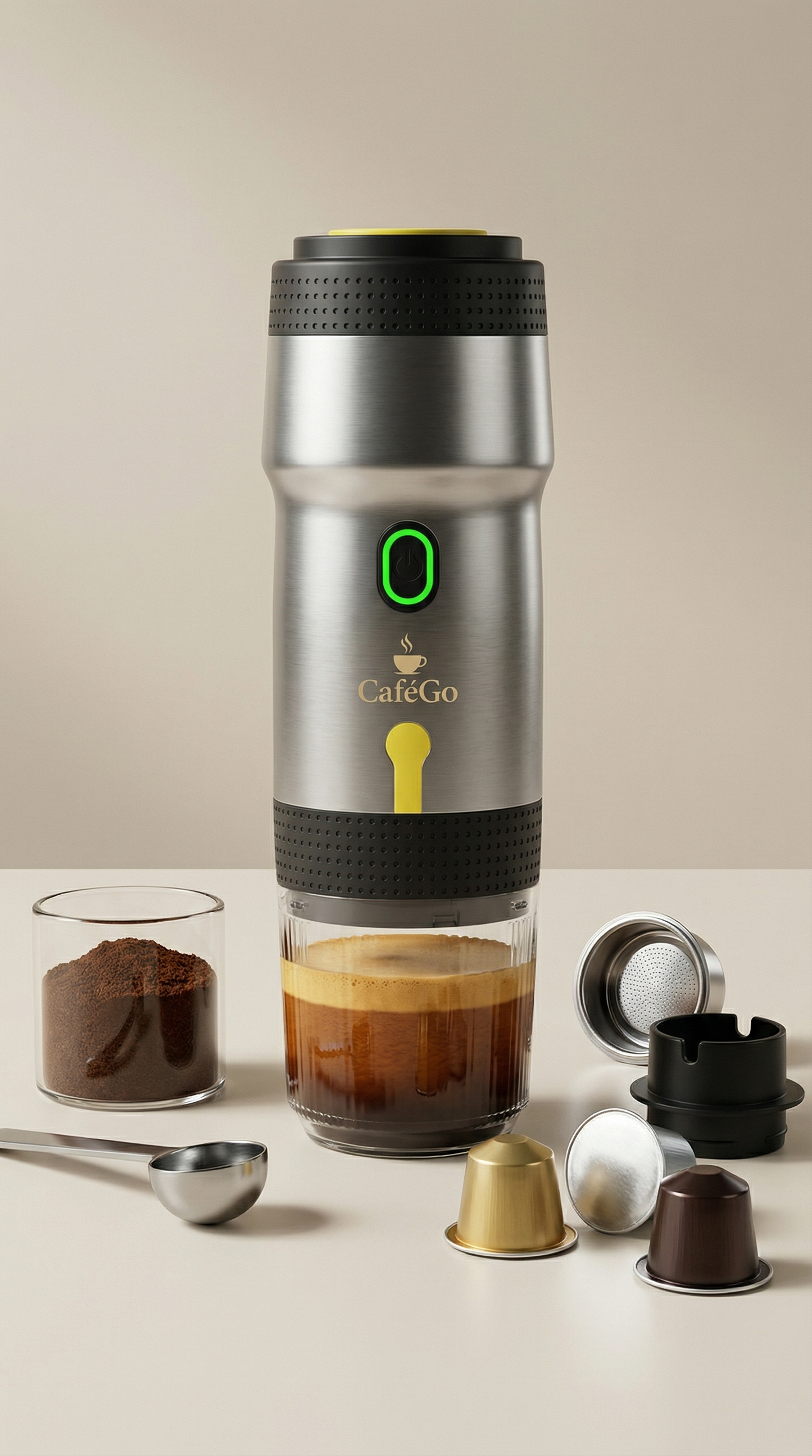 CaféGo™ | Cafetera Espresso Portátil Eléctrica